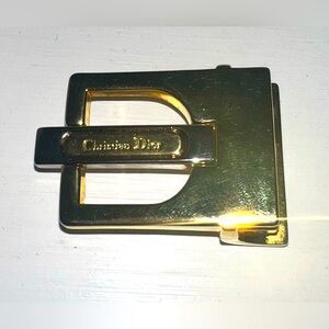 Vintage Dior Belt Buckle (no belt). Gold tone and silver.